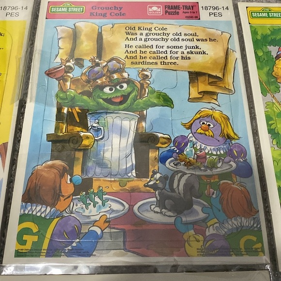 Vintage Set Sesame Street Golden Puzzles Bert Ernie Big Bird Cookie Monster 80’s - Picture 4 of 9